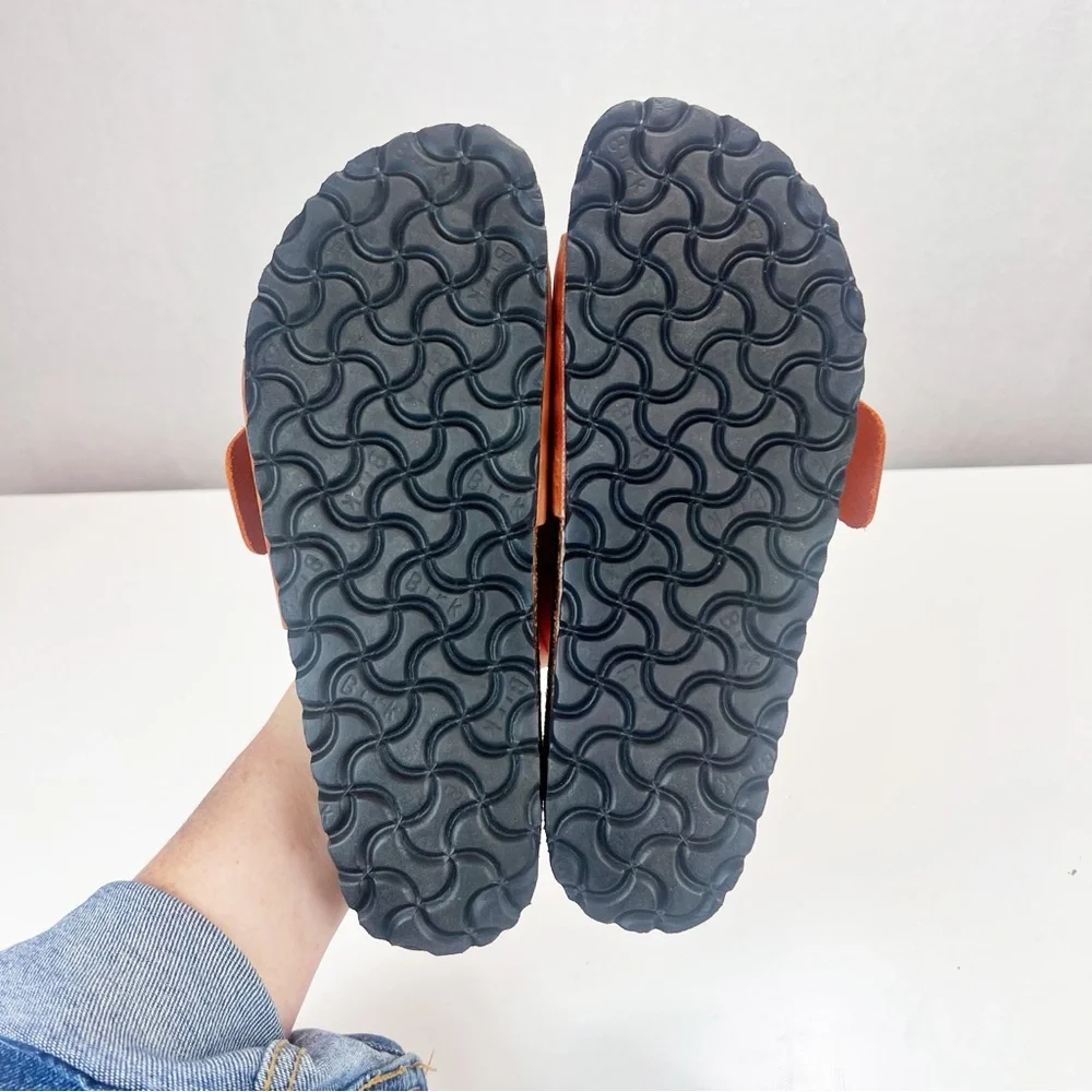 Birkenstock Madrid Big Buckle Oiled Leather Burnt Orange Size 38 - Picture 7 of 9